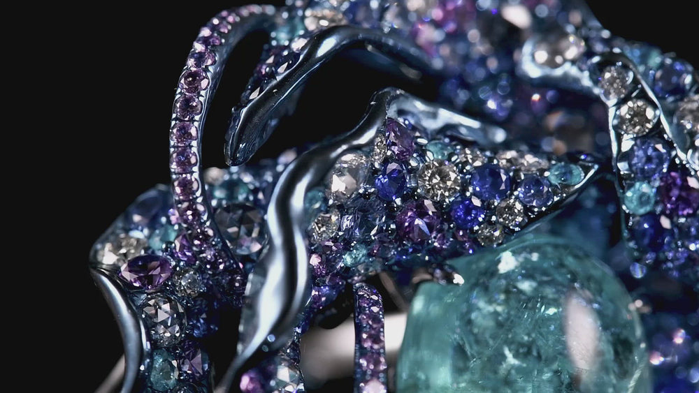 
                
                    Load and play video in Gallery viewer, Nuray ring in colored gemstones and diamonds
                
            